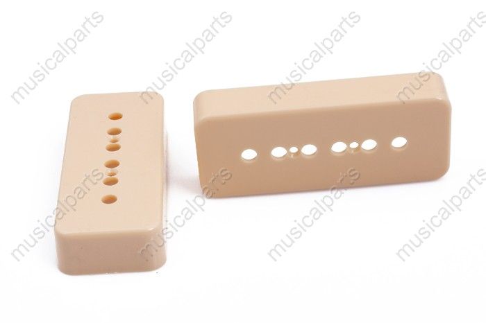 GUITAR P90 SOAPBAR PICKUP COVERS / P 90 / IVORY 86 x 35 x 16mm Set 