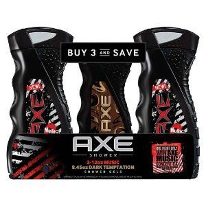 AXE MUSIC + DARK TEMPTATION SHOWER GEL GIFT PACK 011111136229  