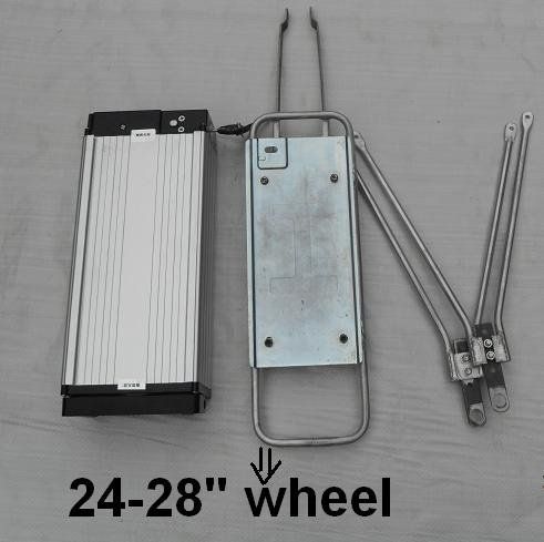 48V 10AH LiMn2O4 Battery(with Flat Aluminium Case,Charger and Bracket 