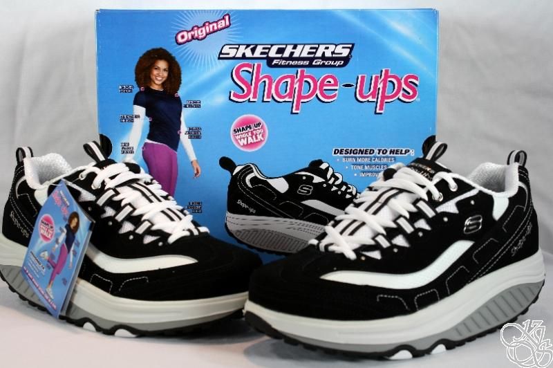 SKECHERS Sketchers Shape Ups Strength Black/White Shoes  