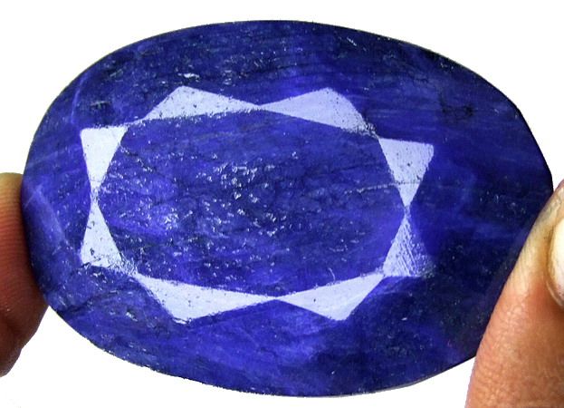 LARGE 285Ct. NATURAL DEEP NIGHT BLUE SAPPHIRE RARE PRECIOUS OVAL CUT 