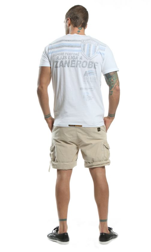 ZANEROBE Mens White Serio A Printed T Shirt  