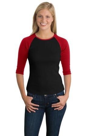 DISCONTINUED DT Jr Ladies 3/4 Sleeve Raglan Tee. DT206  