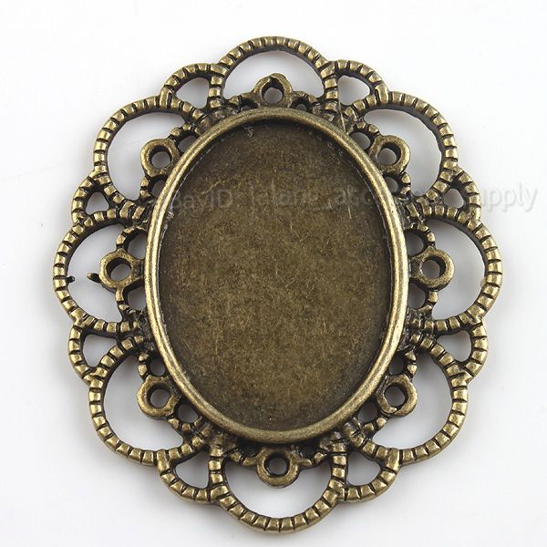 12x Photo Frame Bronze Alloy Pendants Finding 140474  