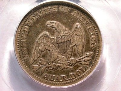 1843 PCGS VF35 SEATED LIBERTY 25c QUARTER ID#O947  