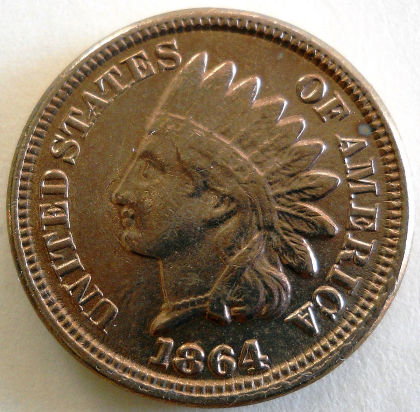 1864 INDIAN HEAD (COPPER/NICKEL) PENNY  STUNNING RARE GEM/FREE SHIPING 