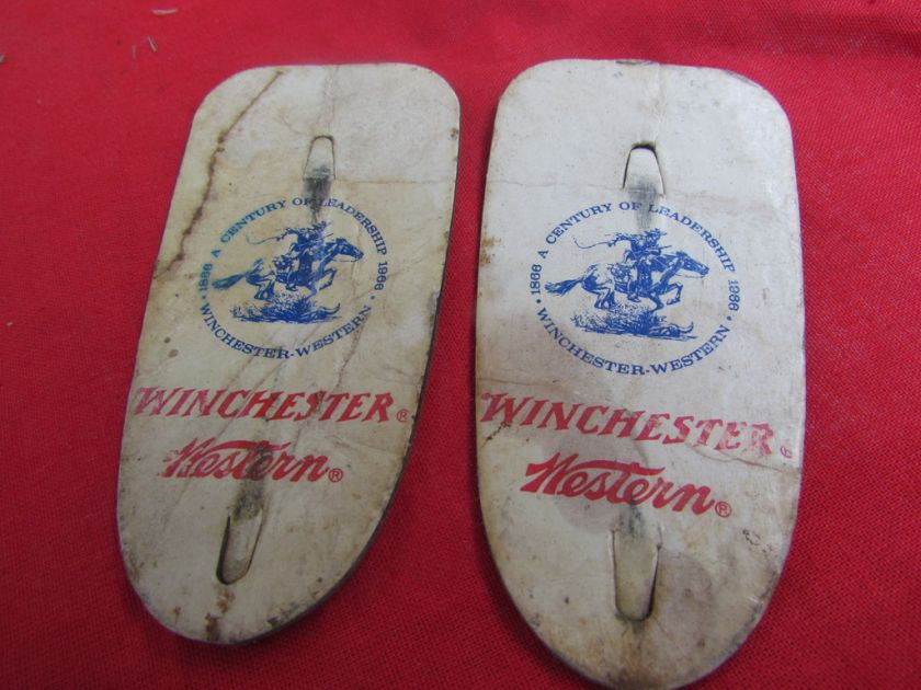 Vintage WINCHESTER cardboard shields dated 1866 1966  