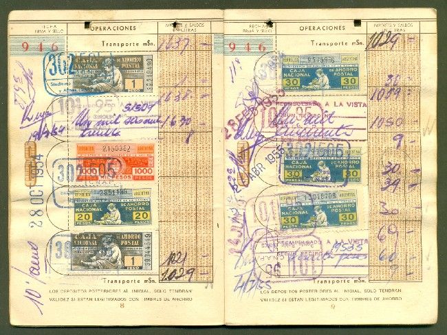 ARGENTINA, 2 SAVING BOOKS WIT REVENUES, NICE LOT  