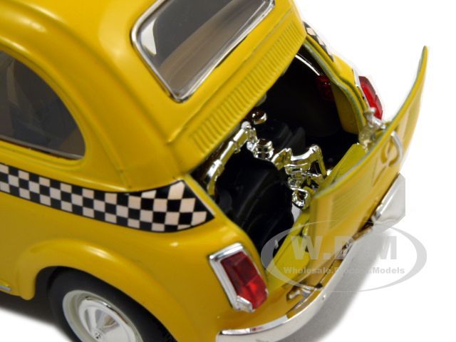 FIAT 500 TAXI YELLOW CAB 124 DIECAST MODEL CAR  