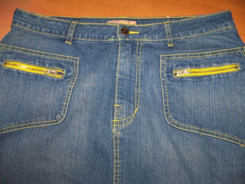 CREST JEANS womens 15/16 jean mini skirt EUC denim ~~l  