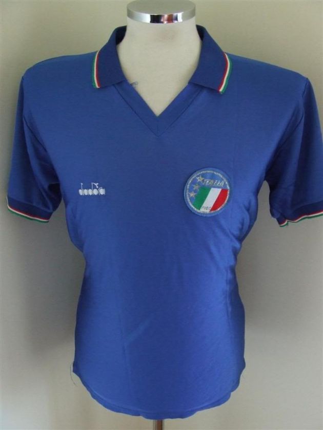 Vintage Shirt Italy 1986/90 (L) Home Diadora Italia Maglia Jersey 