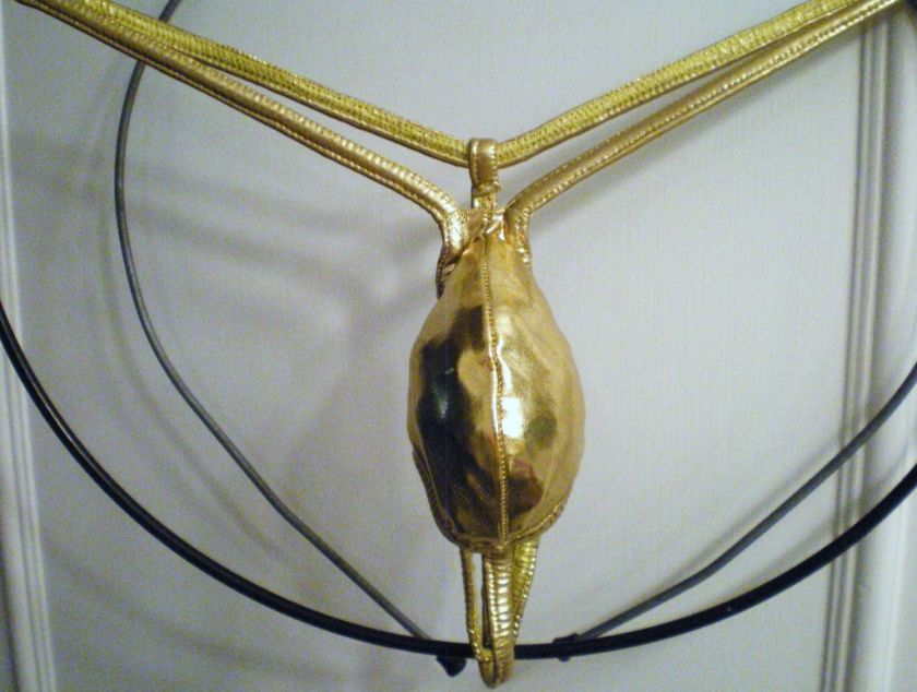 MANS STRING , 2012 SEMI JOCKSTRAP, GOLD LAME  