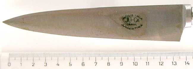 ARGENTINA   Silver Nickel Gaucho KNIFE FACON 10½ Inches  