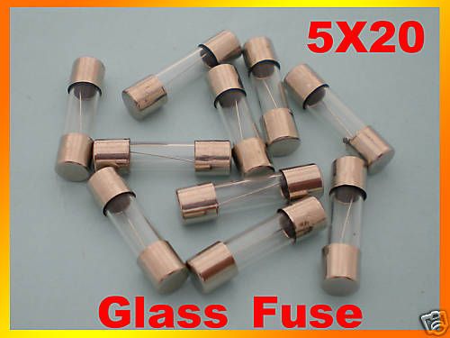 10x Glass Fuse 5x20mm 20A 250V Fast Blow   