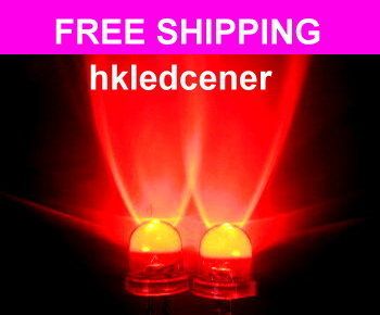 30p 10mm SUPER BRIGHT RED LED 40,000mcd FREE RESISTOR  