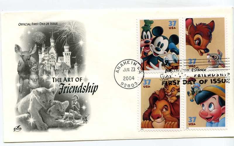 3865 68 Disney Friendship ArtCraft FDC on 1  