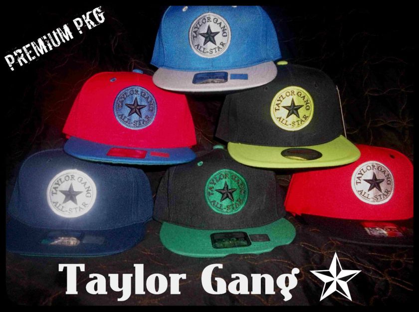   ALLSTAR 2TONED WIZ KHALIFA VINTAGE STYLE SNAPBACK FLAT BILL CAP HAT