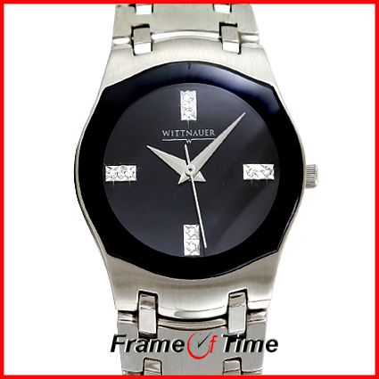 Wittnauer Lady Montserrat Black Diamond SS Watch 10P02  