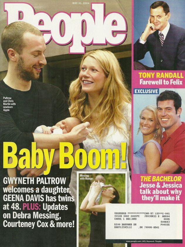   , Coldplay, Tony Randall Bachelor Wilson Phillips May 31 2004 People