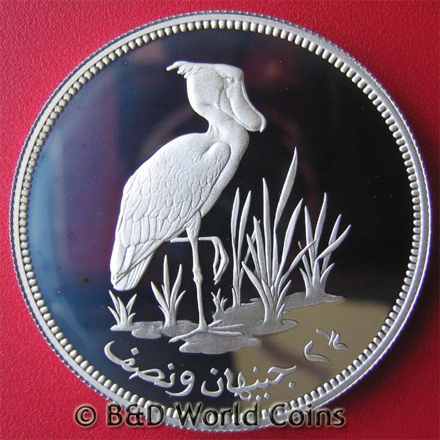   1976 2 1/2 POUNDS .84oz SILVER PROOF STORK COA 38.5mm CROWN MINT=5,590