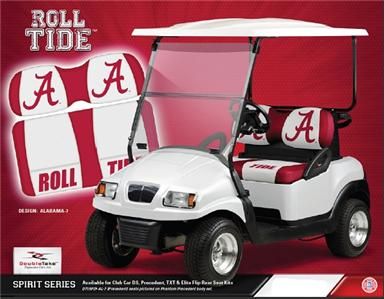 ALABAMA BAMA ROLL TIDE GOLF CART SEAT NEW SEAT SET CS A  