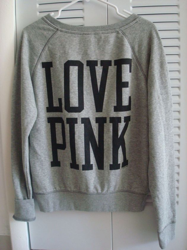 VICTORIA SECRET PINK PULLOVER SWEAT SHIRT LOVE PINK