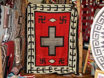 Navajo Crystal Weaving Circa 1900s Whirling Logs  