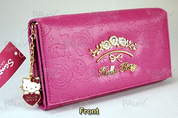 Hello Kitty Clutch Wallet with Zipped Coins Bag #885  