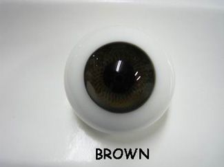 Glass Eyes GERMAN FULL ROUND BROWN 22mm  