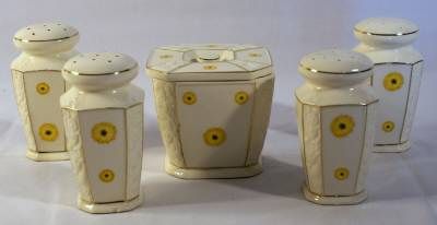 VTG Czech Czechoslovakia Biscuit Jar Shaker Set Emesco  