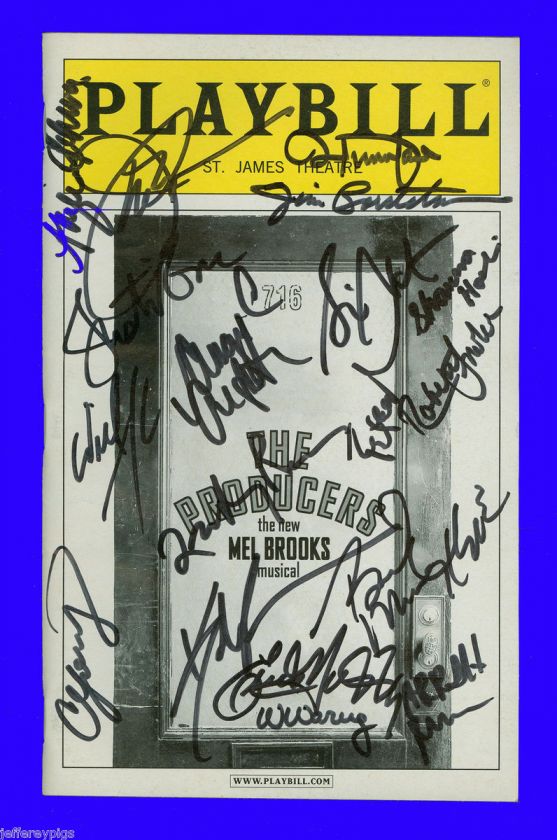 Playbill + The Producers + Autographed by 16 cast members + Signed by 