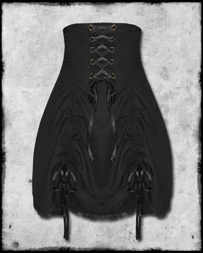 SPIN DOCTOR BLACK VICTORIAN STEAMPUNK TORA CORSET SKIRT  