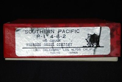  HO SOUTHERN PACIFIC P 1, 4 6 2, FACTORY PAINT LOCO & TENDER WESTSIDE 