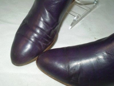 vtg 80s JOAN DAVID Italy purple knee riding boot 6.5 N?  