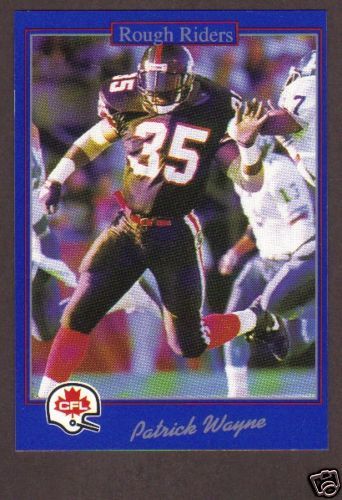 1991 JOGO CFL Football Patrick Wayne #51 Rough Riders  