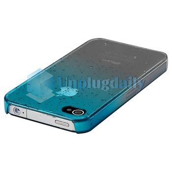 Ultra Thin Waterdrop Blue Clear Hard Case Cover+PRIVACY FILTER for 