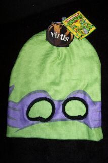 Teenage Mutant Ninja Turtles Green & Purple Donatello Beanie Toboggan 