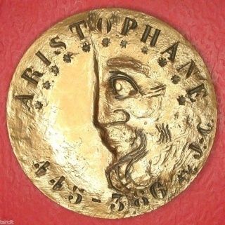 ARISTOPHANES GREEK COMIC DRAMATIST Medal 2.67 inches  