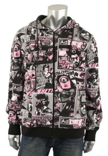 Adidas Originals Rock Poster Hoodie Jacket Large New  