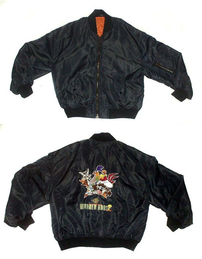 Vintage Warner Bros LOONEY TUNES TROOP Emboss JACKET M  