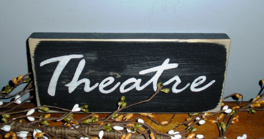   Home Movie Cinema Room Rustic CUSTOM Wall Decor Wood Sign CHOOSE COLOR