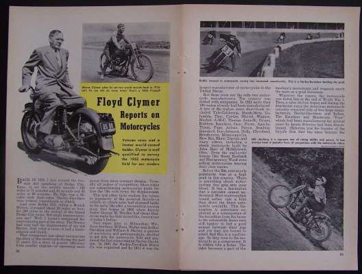   Big Twin Floyd Clymer Motorcycle Report Indian Norton Vincent + More