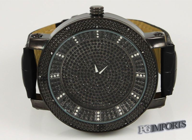 DIAMOND MASTER TECHNO HIP HOP DIAMOND WATCH W/GOLD ICY  