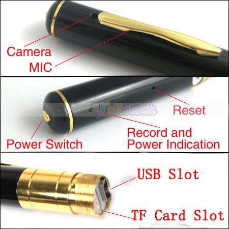   Pen Recorder DVR Video Camera Camcorder with 1280 x 960 VGA  