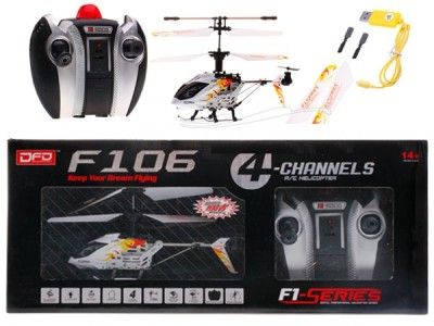 F106 Mini F1 Fire Wolf 4CH RC Helicopter w/ Auto Demo  