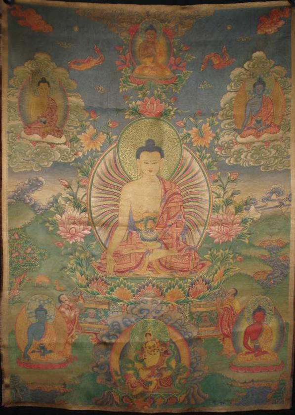 28 Old Tibet Tibetan Silk Inwrought Kesi Tangka Thangka 