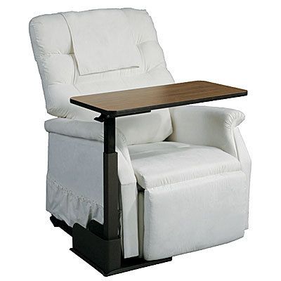 DRIVE 13085L Teak Seat Lift Chair Overbed Table LEFT  