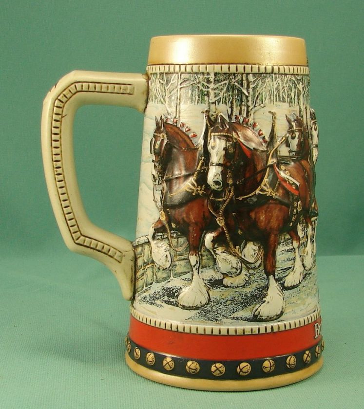 1988 HOLIDAY ANHEUSER BUSCH BUDWEISER STEIN ~ COBBLESTONE PASSAGE 