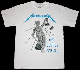   AND JUSTICE FOR ALL88 MEGADETH SLAYER ANTHRAX S XXL NEW WHITE T SHIRT