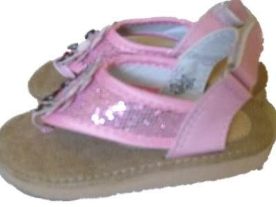 Toddler Girls Pink Metallic Thong Sandals Back strap New Ellemenno 5 